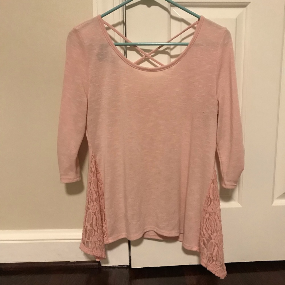Pink long sleeved top